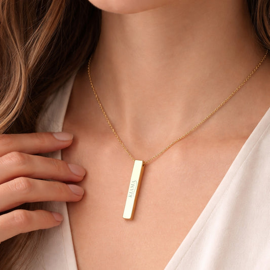 KIAMA™ - Collana con incisione personalizzabile (acciaio inossidabile)