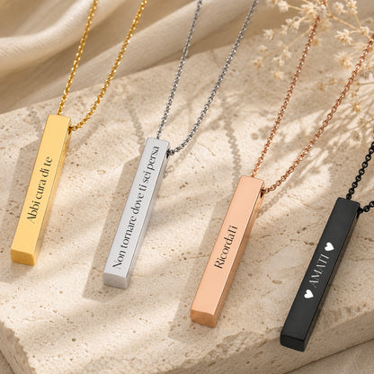 KIAMA™ - Collana con incisione personalizzabile (acciaio inossidabile)